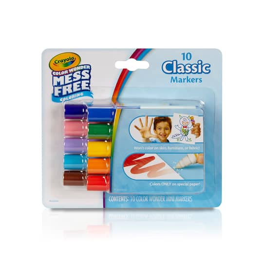 Crayola® Color Wonder Mess Free™ Classic Mini Markers, 10ct